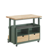 Harper Natural & Green Kitchen Cart Model 98396 By ACME Furniture